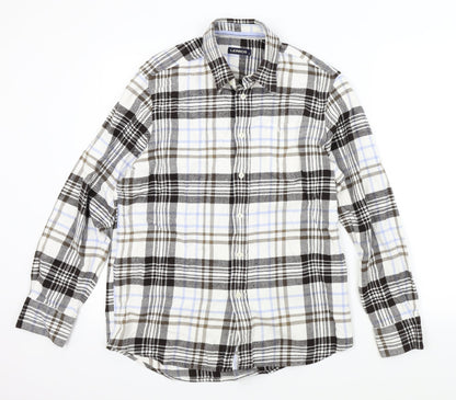 Mens UK Size M LERROS Brown  Button-Up Long Sleeve Casual Shirt