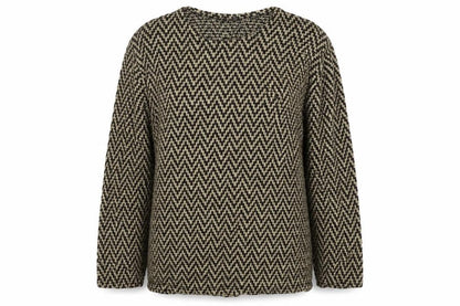 Preworn Womens Brown Geometric  Pullover Jumper Size M