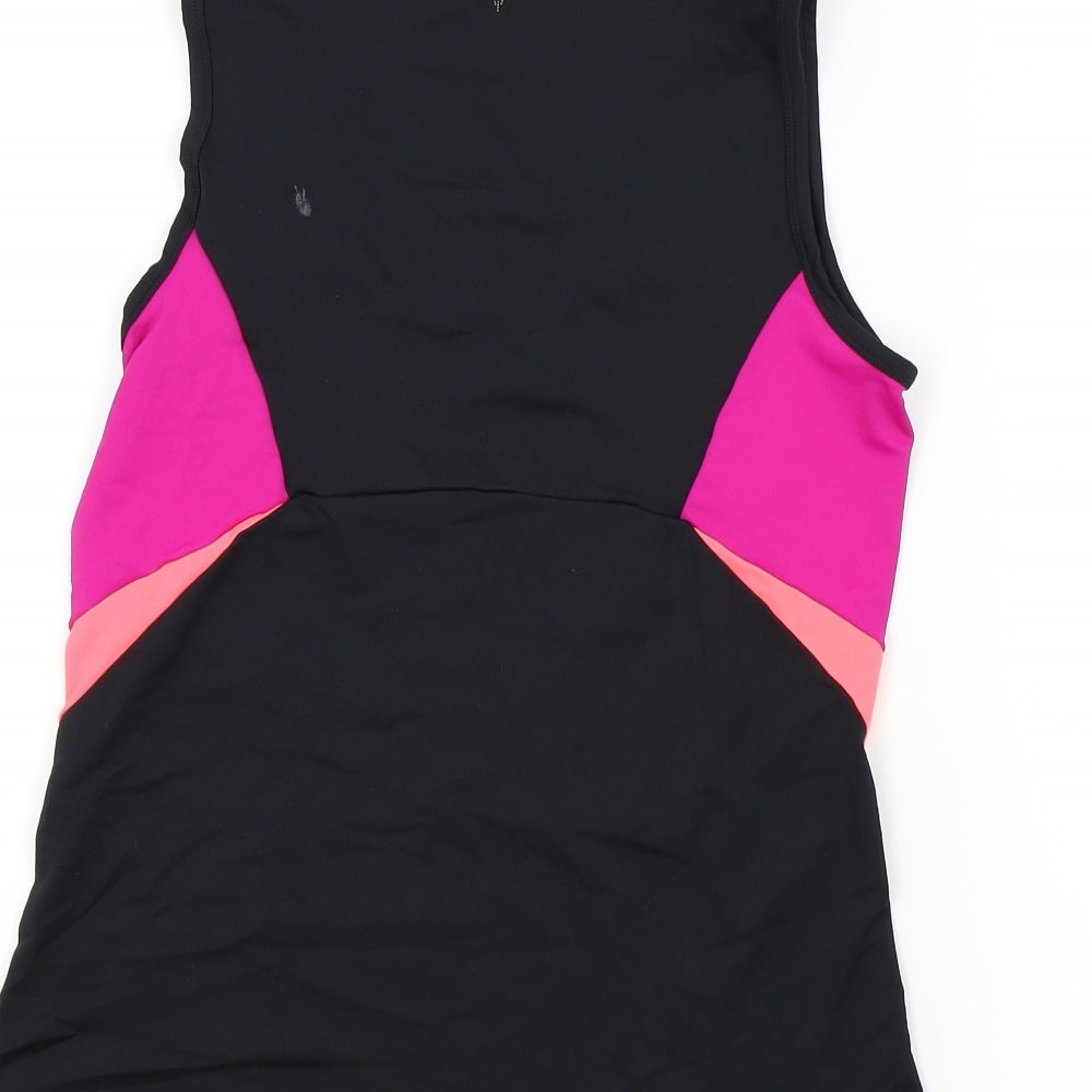Womens UK Size 12 M&S Black Basic Polo