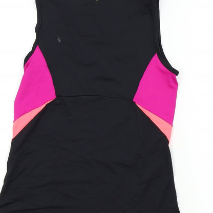 Womens UK Size 12 M&S Black Basic Polo