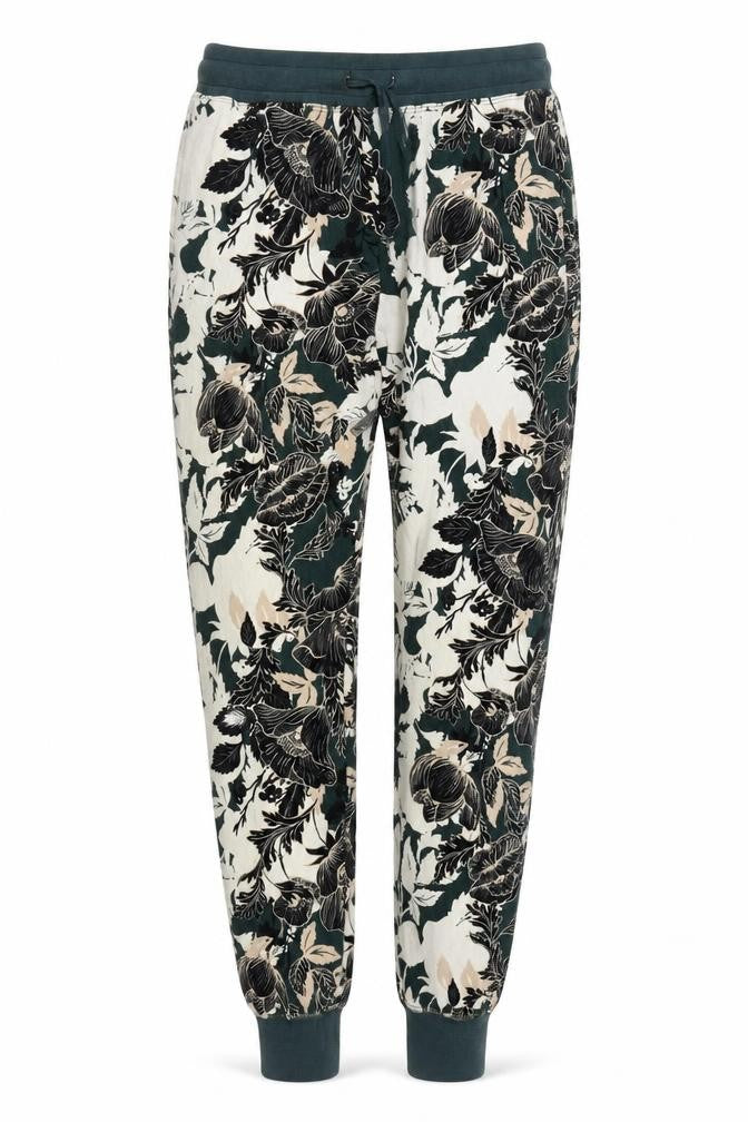 Next Womens Green Floral  Trousers  Size S L27 in