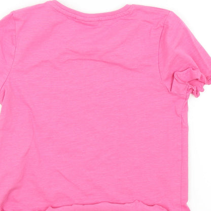 I love girls wear Girls Pink   Basic T-Shirt Size 9 Years  - Frill Detail