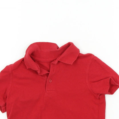 George Boys Purple Colourblock  Basic Polo Size 3-4 Years