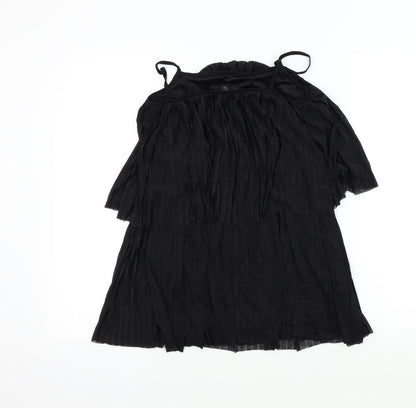 Womens UK Size 12 TOP SHOP Black Basic Blouse
