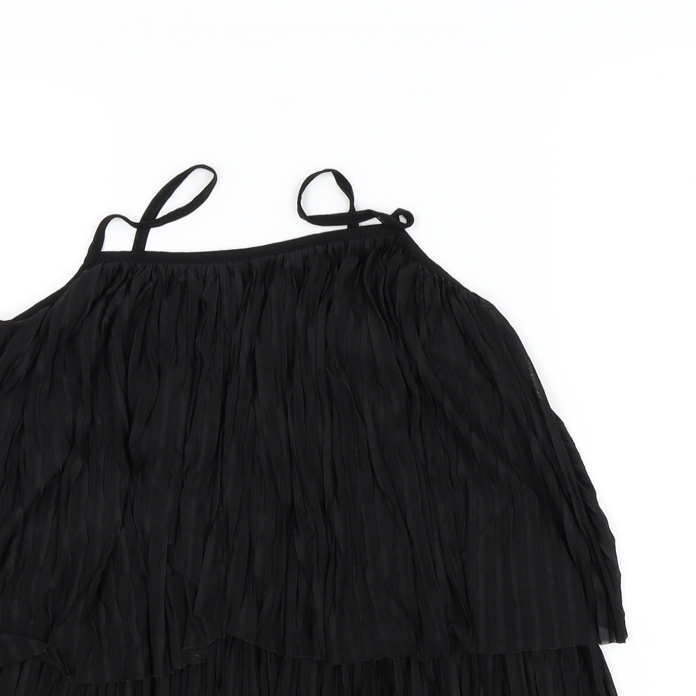 Womens UK Size 12 TOP SHOP Black Basic Blouse