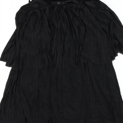 Womens UK Size 12 TOP SHOP Black Basic Blouse