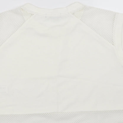 Womens UK Size M FOREVER 21 White Cropped T-Shirt