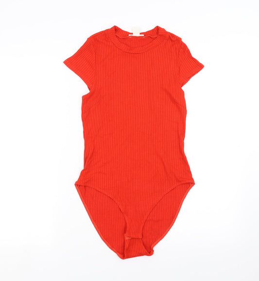 H&M Womens Red   Bodysuit One-Piece Size M