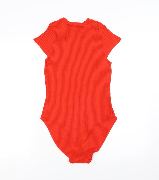 H&M Womens Red   Bodysuit One-Piece Size M