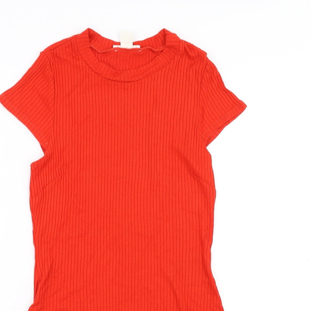 H&M Womens Red   Bodysuit One-Piece Size M