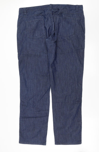 Crane Womens Blue  Denim Straight Jeans Size L L32 in