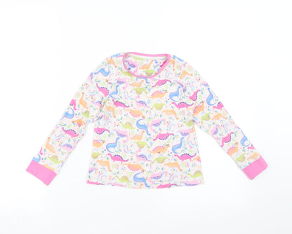 Sainsburys Girls Pink Solid  Top Pyjama Top Size 4-5 Years  - Dinosaur