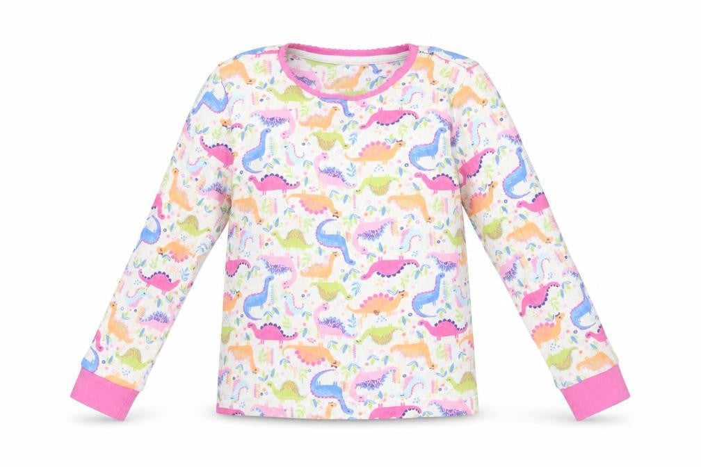 TU Girls Pink Solid  Top Pyjama Top Size 4-5 Years  - Dinosaur