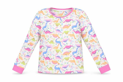 TU Girls Pink Solid  Top Pyjama Top Size 4-5 Years  - Dinosaur
