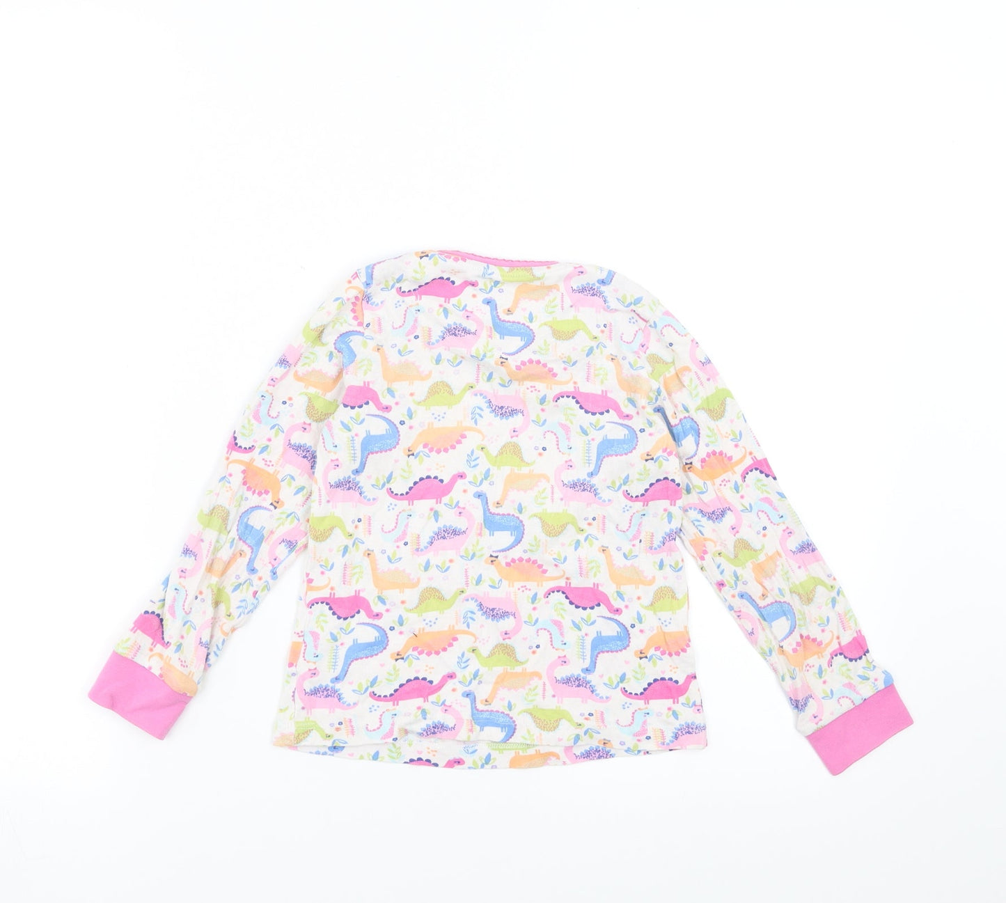 Sainsburys Girls Pink Solid  Top Pyjama Top Size 4-5 Years  - Dinosaur