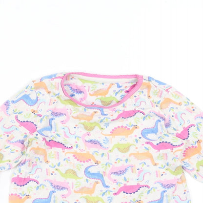 Sainsburys Girls Pink Solid  Top Pyjama Top Size 4-5 Years  - Dinosaur