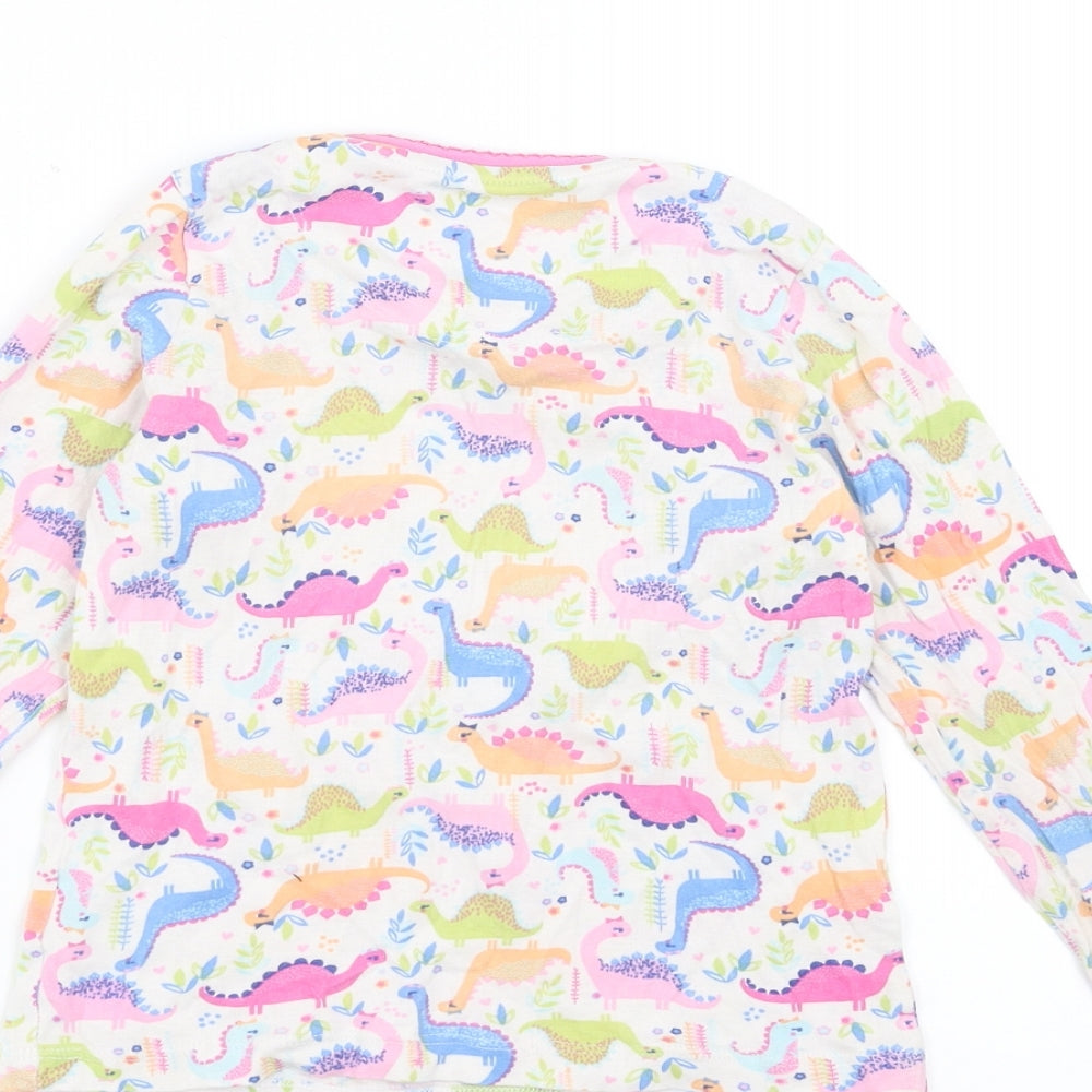 Sainsburys Girls Pink Solid  Top Pyjama Top Size 4-5 Years  - Dinosaur