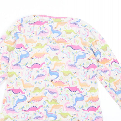 Sainsburys Girls Pink Solid  Top Pyjama Top Size 4-5 Years  - Dinosaur