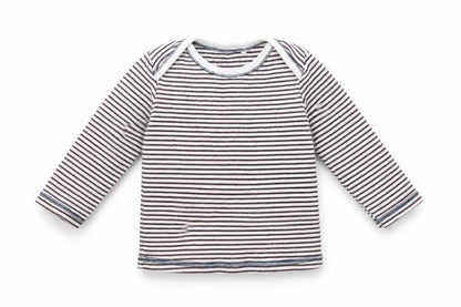 Next Baby White Striped  Basic T-Shirt Size 6-9 Months