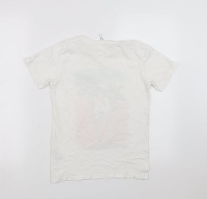 Pep&Co Boys White   Basic T-Shirt Size 10-11 Years  - los angeles
