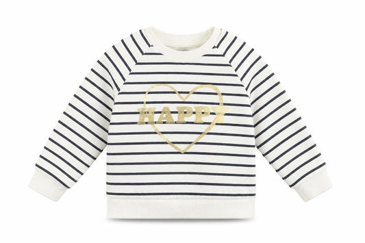 Primark Baby Ivory Striped  Pullover Jumper Size 9-12 Months  - happy