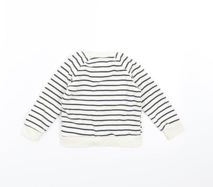 Primark Baby Ivory Striped  Pullover Jumper Size 9-12 Months  - happy