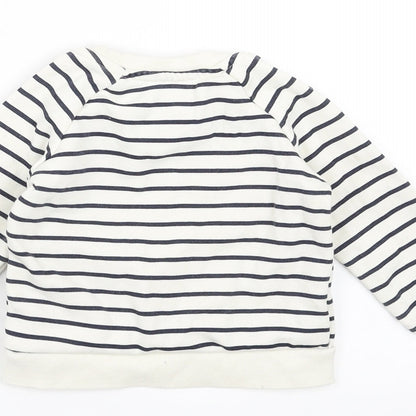 Primark Baby Ivory Striped  Pullover Jumper Size 9-12 Months  - happy