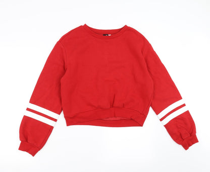 Womens UK Size S Divided by H&M Red Pullover Sweatshirt