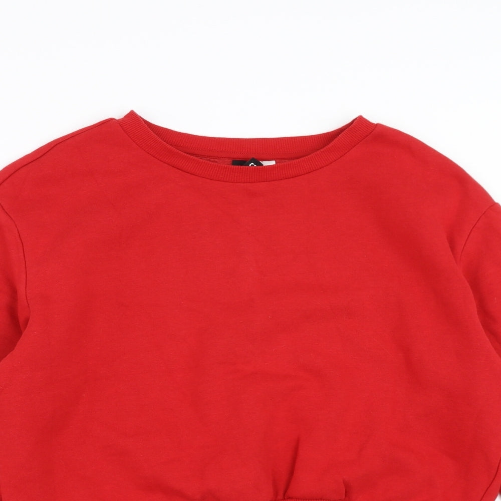 Womens UK Size S Divided by H&M Red Pullover Sweatshirt