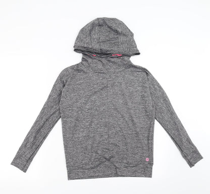 Matalan Girls Grey   Pullover Hoodie Size 10-11 Years