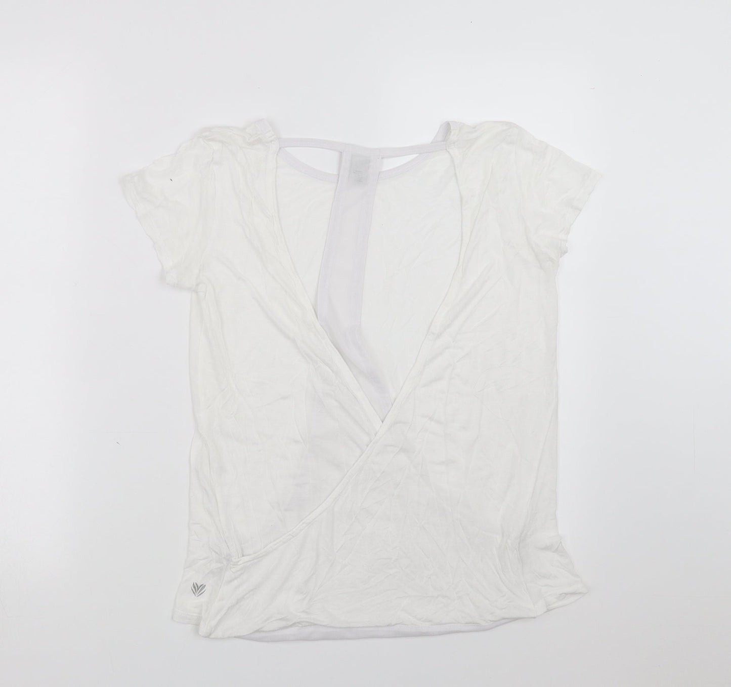 FOREVER 21 Womens White   Basic T-Shirt Size M  - open back