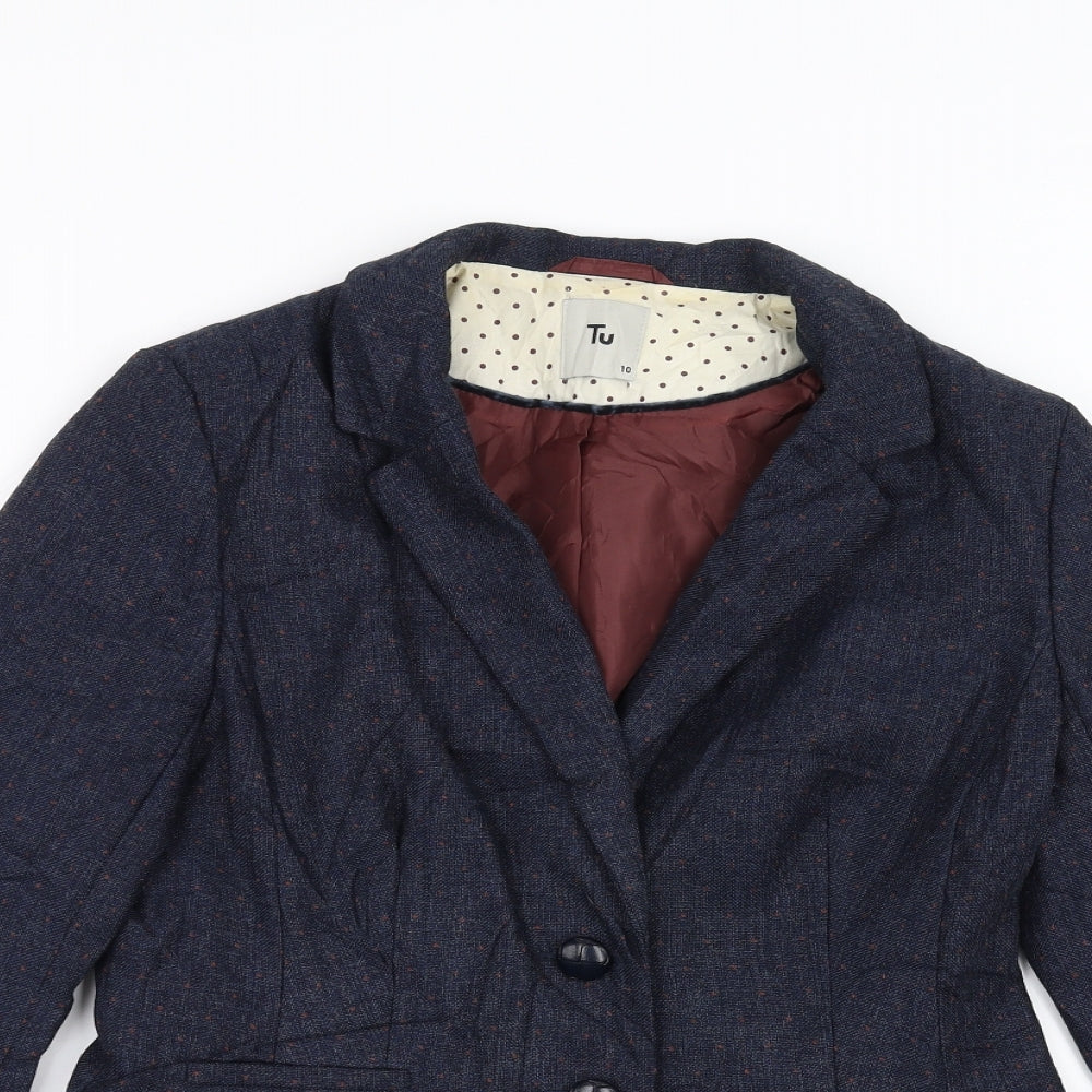 TU Womens Blue   Jacket Suit Jacket Size 10