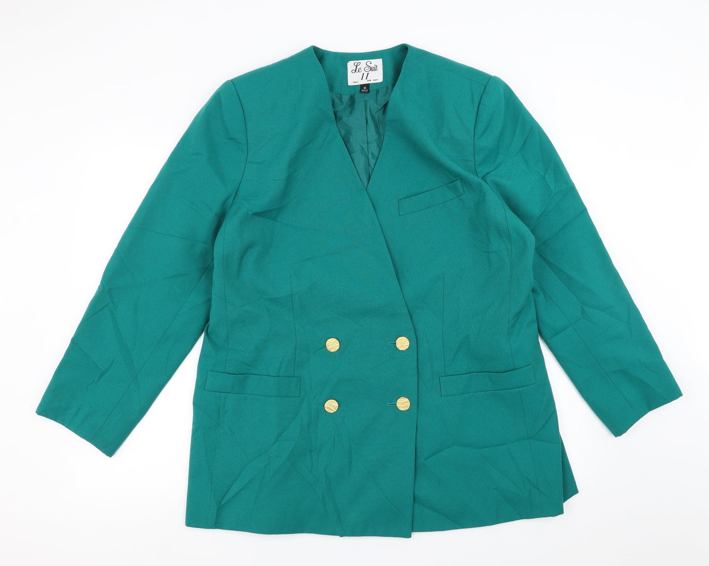 Womens UK Size 16 Le Suit Regular Green Suit Jacket