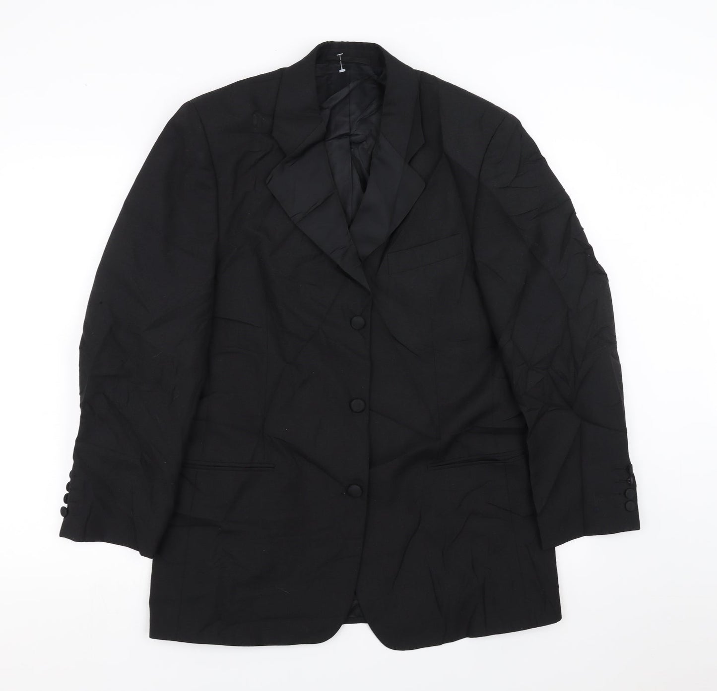 Mens UK Size 38 David Moss Regular Black Suit Jacket