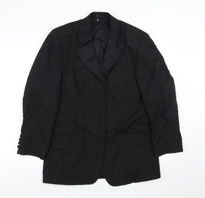 Mens UK Size 38 David Moss Regular Black Suit Jacket