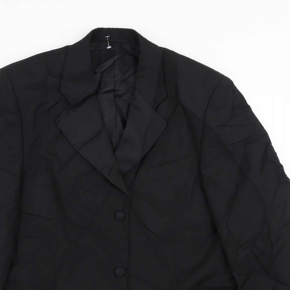 Mens UK Size 38 David Moss Regular Black Suit Jacket