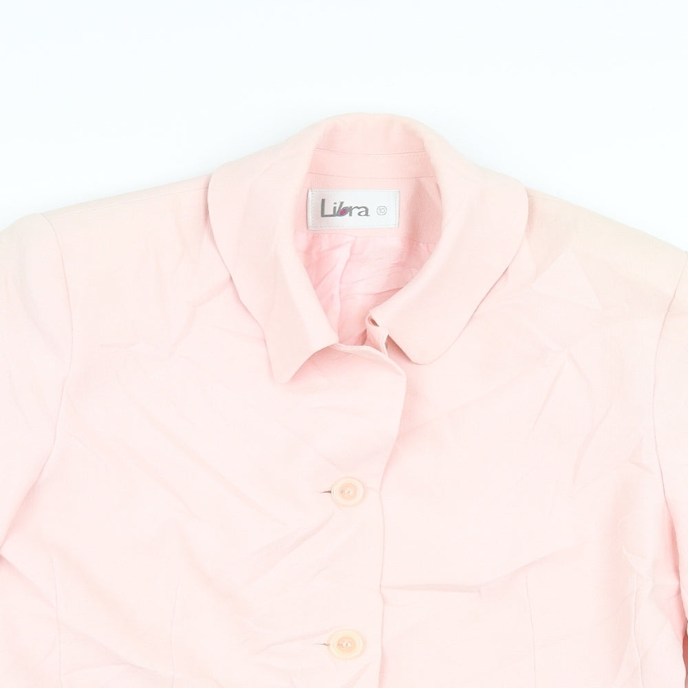 Womens UK Size 10 Libra Regular Pink Suit Jacket