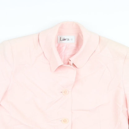Womens UK Size 10 Libra Regular Pink Suit Jacket