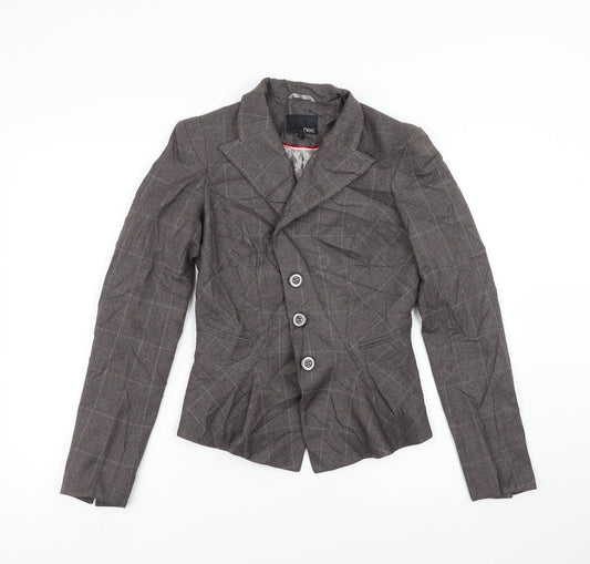 NEXT Womens Grey Check  Jacket Suit Jacket Size 6