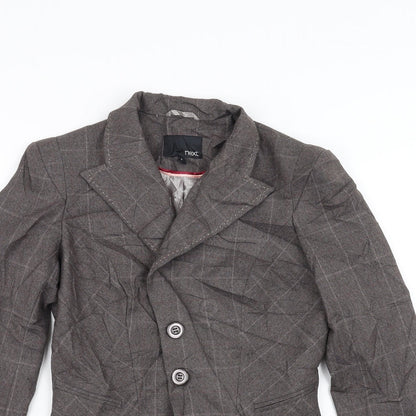 NEXT Womens Grey Check  Jacket Suit Jacket Size 6