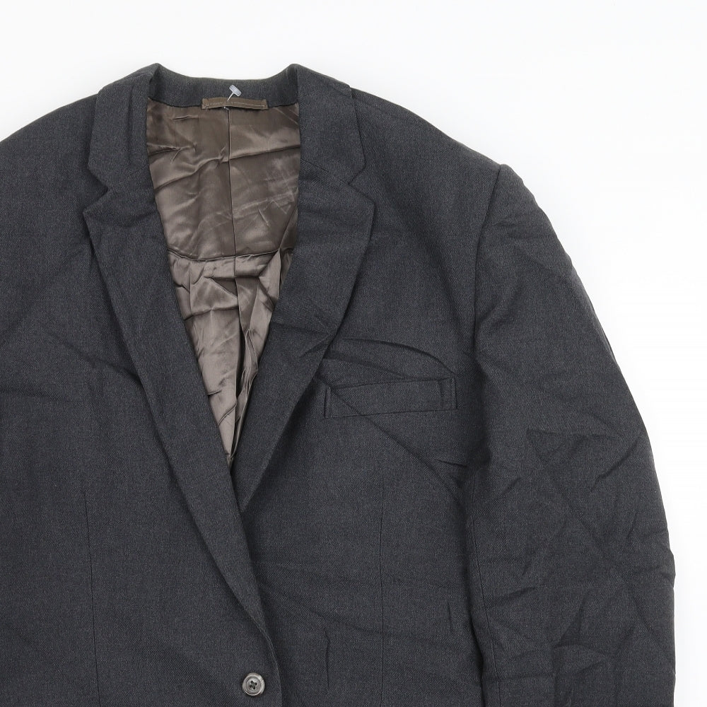 Mens UK Size 40 Preworn Regular Grey Suit Jacket