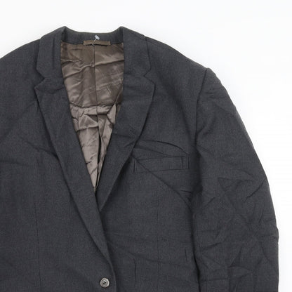 Mens UK Size 40 Preworn Regular Grey Suit Jacket