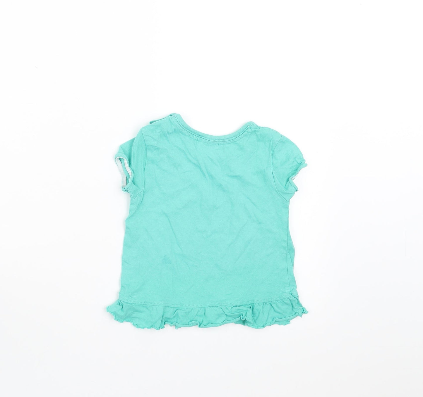 F&F Girls Green   Basic T-Shirt Size 6-9 Months
