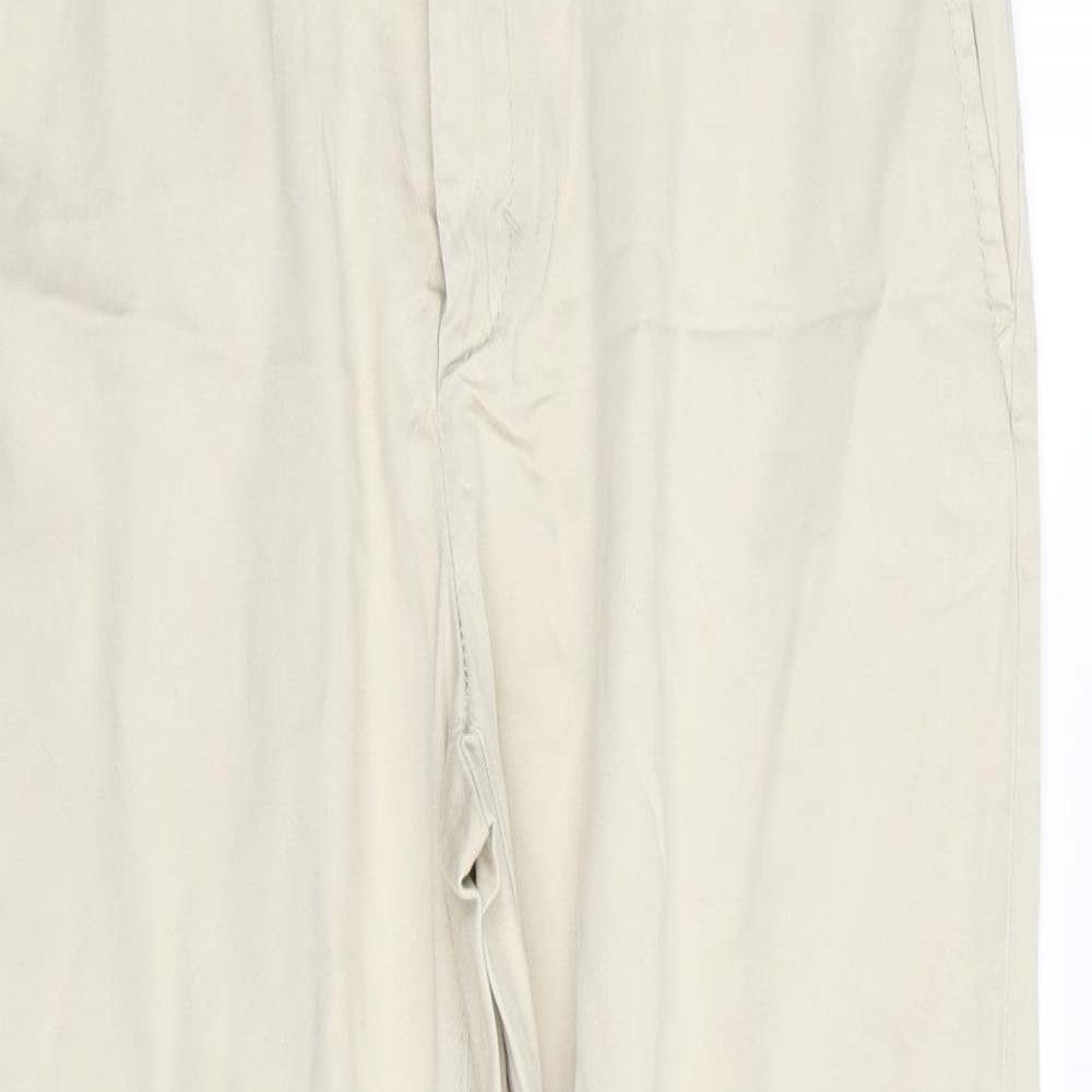 Womens UK Size 10 H&M Regular Fit  Beige Trousers
