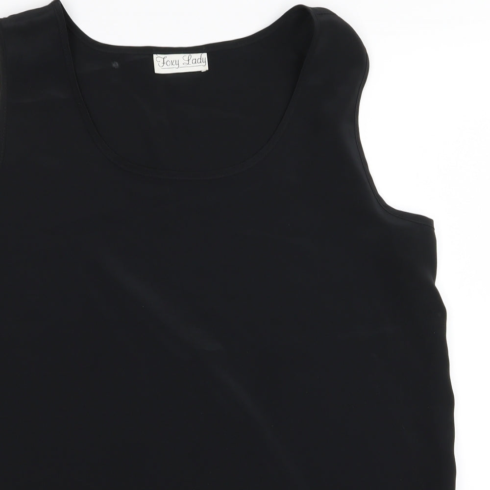 foxy lady Womens Black   Basic Tank Size 16