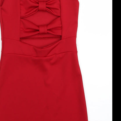 she liked Womens Red   Pencil Dress  Size S