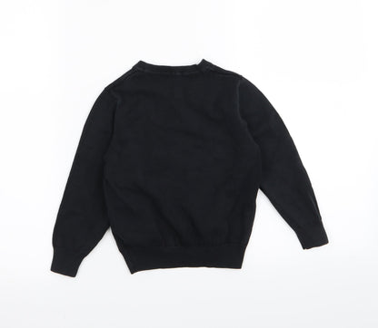 Asda George Girls Black   Pullover Jumper Size 4-5 Years  - School jumper