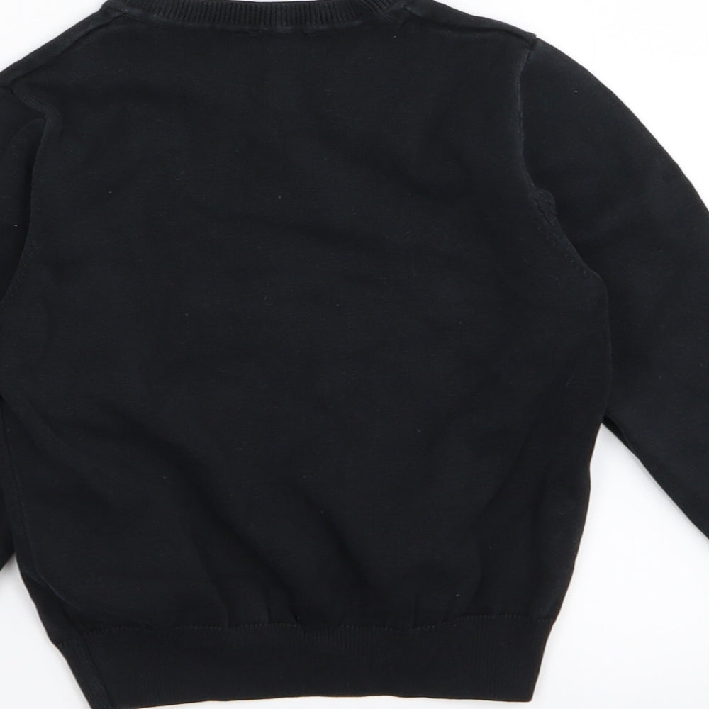 Asda George Girls Black   Pullover Jumper Size 4-5 Years  - School jumper