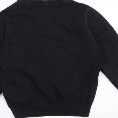 Asda George Girls Black   Pullover Jumper Size 4-5 Years  - School jumper