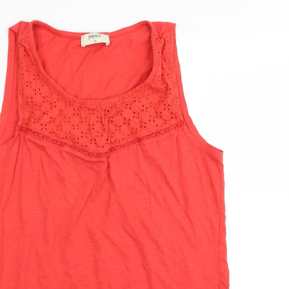Papaya Womens Red   Basic Tank Size 12